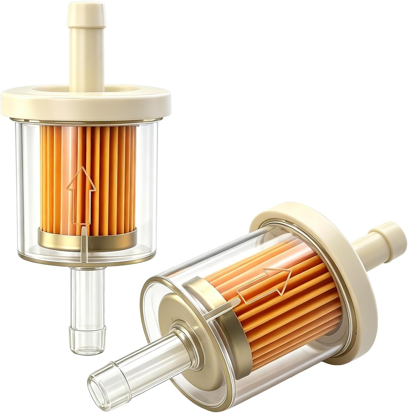 2PCS 8Mm Inline Fuel Filter for ATV Motorcycle Motorbike Lawn Mower Cars