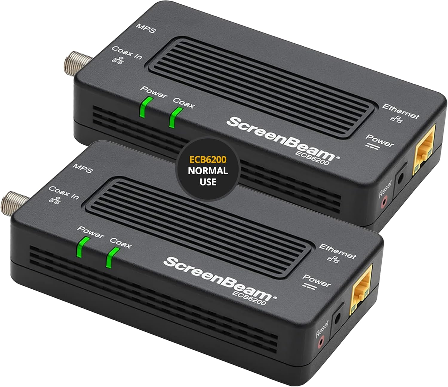 Screenbeam Bonded Moca 2.0 Network Adapter for High Speed Internet, Ethernet over Coax - Starter Kit (Model: ECB6200K02)
