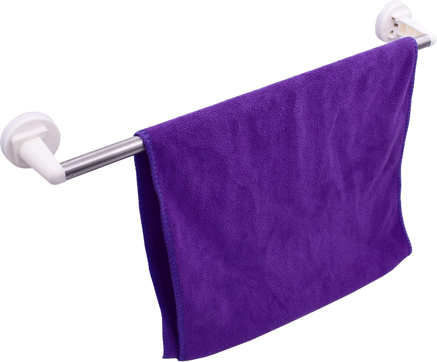 Adjustable Magnetic Towel Bar 16 to 38 Inch Rack Holder White for Metal Surfaces