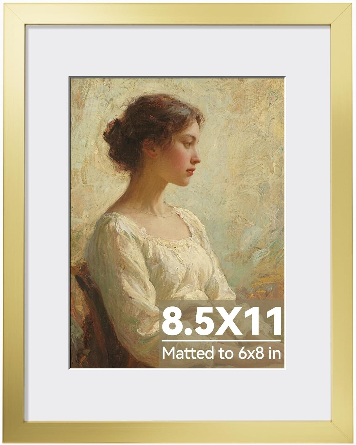 HappyHapi 8.5x11 Picture Frame Gold, Gold Frames Display 8.5x11, gold