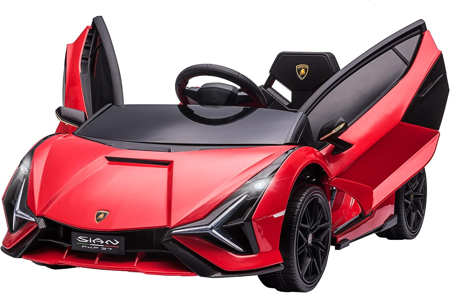 12V Ride on Car Lamborghini SIAN Licensed Battery Powered Red