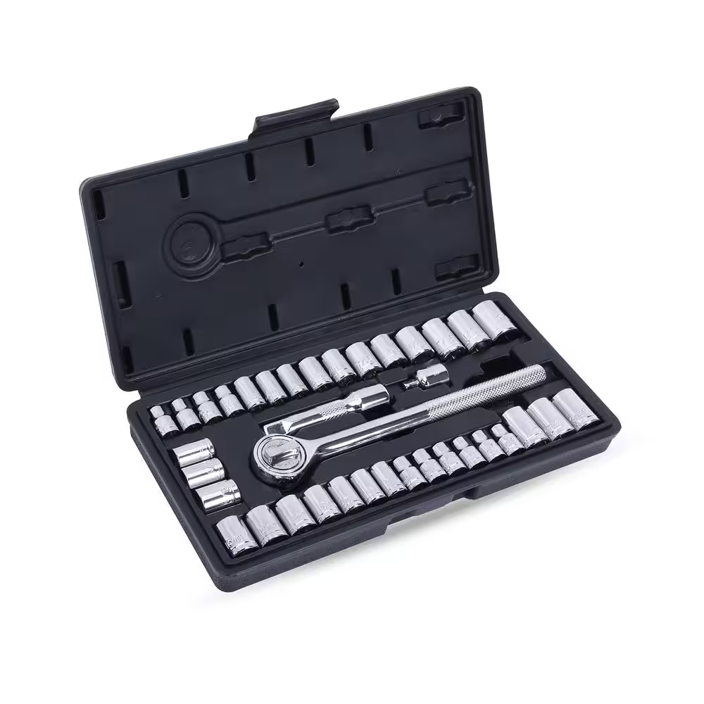 39-Piece Sae/Metric Mechanics Tool Set with Case