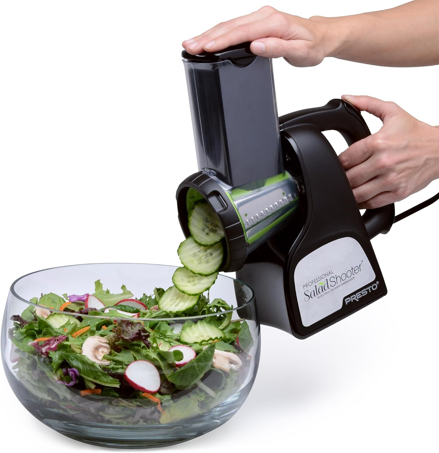 Presto 02970 Professional Saladshooter Electric Slicer/Shredder, Black,1 Count