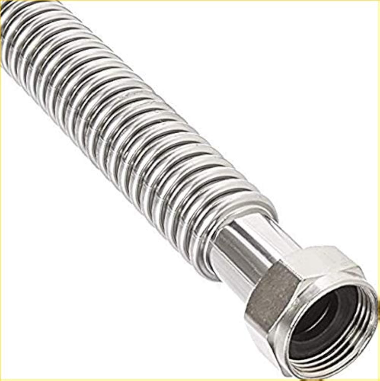 1-Inch FIP X 3/4-Inch FIP X 24-Inch Corrugated Flexible Stainless Steel Water Heater Connector Water Supply Line for Female Iron Water Pipes Fitting, Water Softener,Filter, (1-Pc)