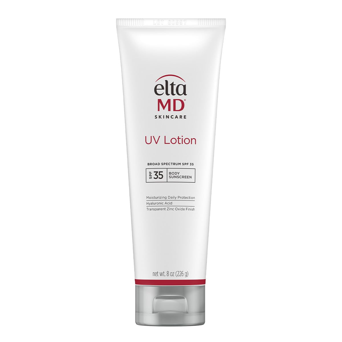 Eltamd UV Lotion Body Sunscreen, SPF 30+ Sunscreen, Body Lotion with SPF Made with Zinc Oxide and Hyaluronic Acid, 7.0 Oz Pump