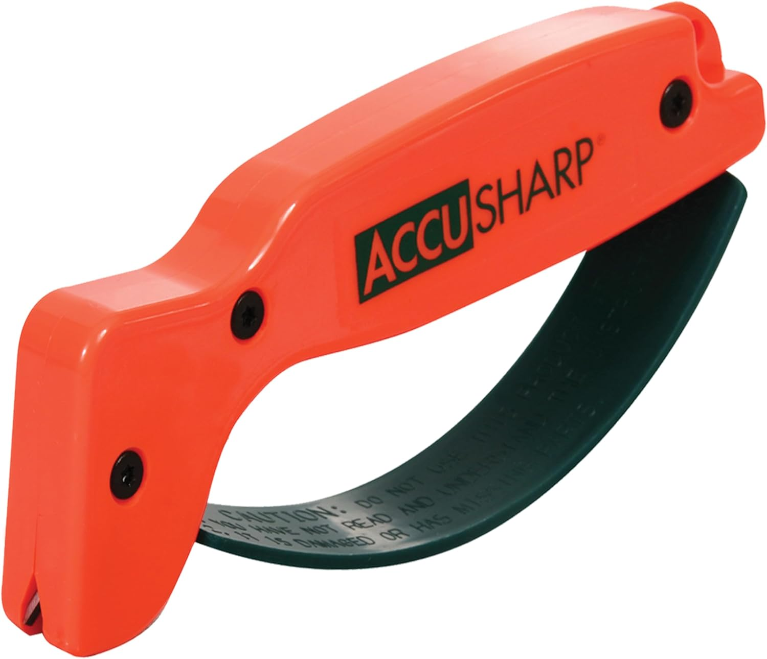 Knife Sharpener, Ergonomic Comfortable Handle, Compact & Easy to Use, Restore and Hone Straight & Serrated Knives, Blaze Orange