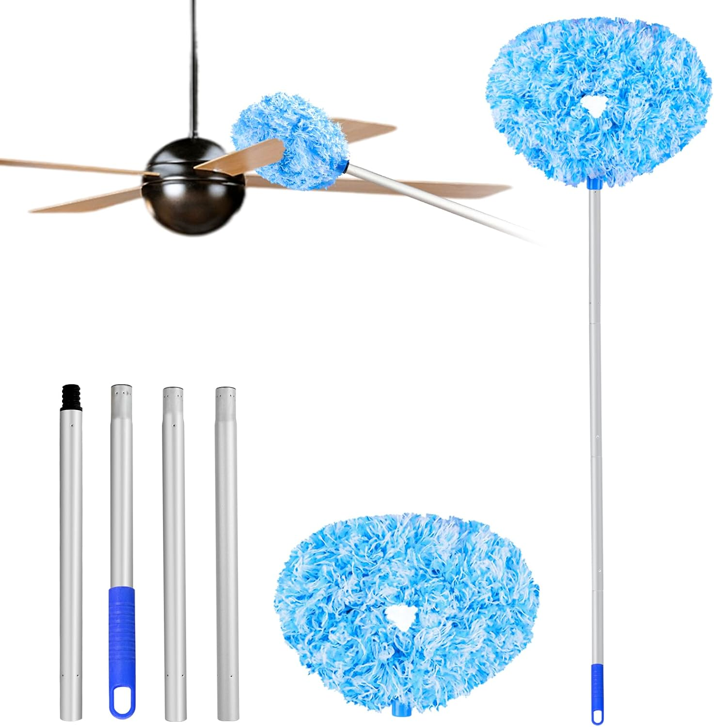 Ceiling Fan Cleaner Duster Reusable Microfiber Ceiling Fan Blade Cleaner Remo... - Picture 23 of 25