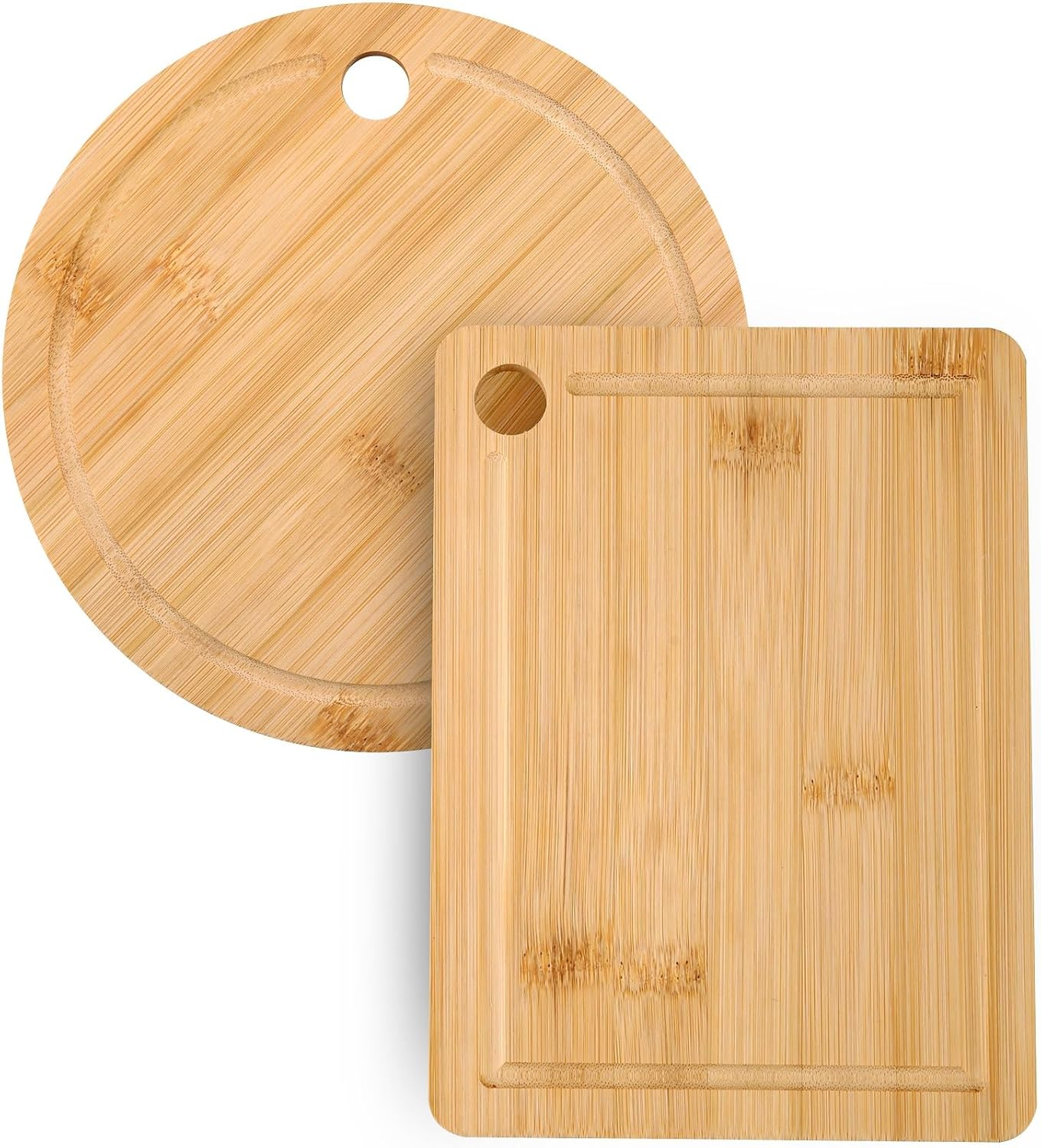 Small Cutting Board Set of 2 - Compact with Juice Groove for Fruits, Vegetables, Cheese & Sandwiches, Lightweight & Non-Toxic Mini Boards for Charcuterie, Camping & Kitchen