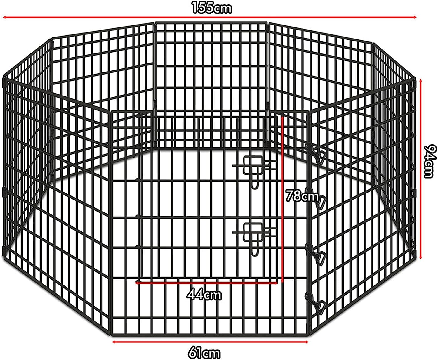 Beastie Foldable Pet Dog Metal Playpen 36", 8 Panels Folding Dog Play Pen Fra... - Picture 10 of 17