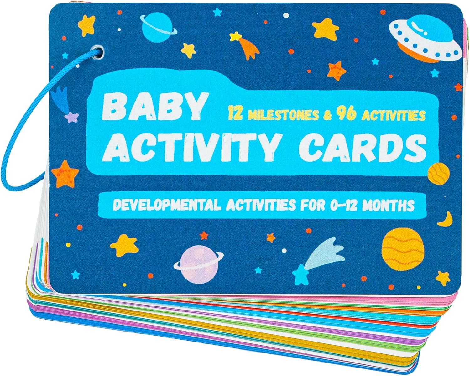 Baby Activity Cards for 0-12 Months – 96 Activities Covering Milestones | Newborn & Infant Essentials Must-Haves for New Moms & First-Time Parents
