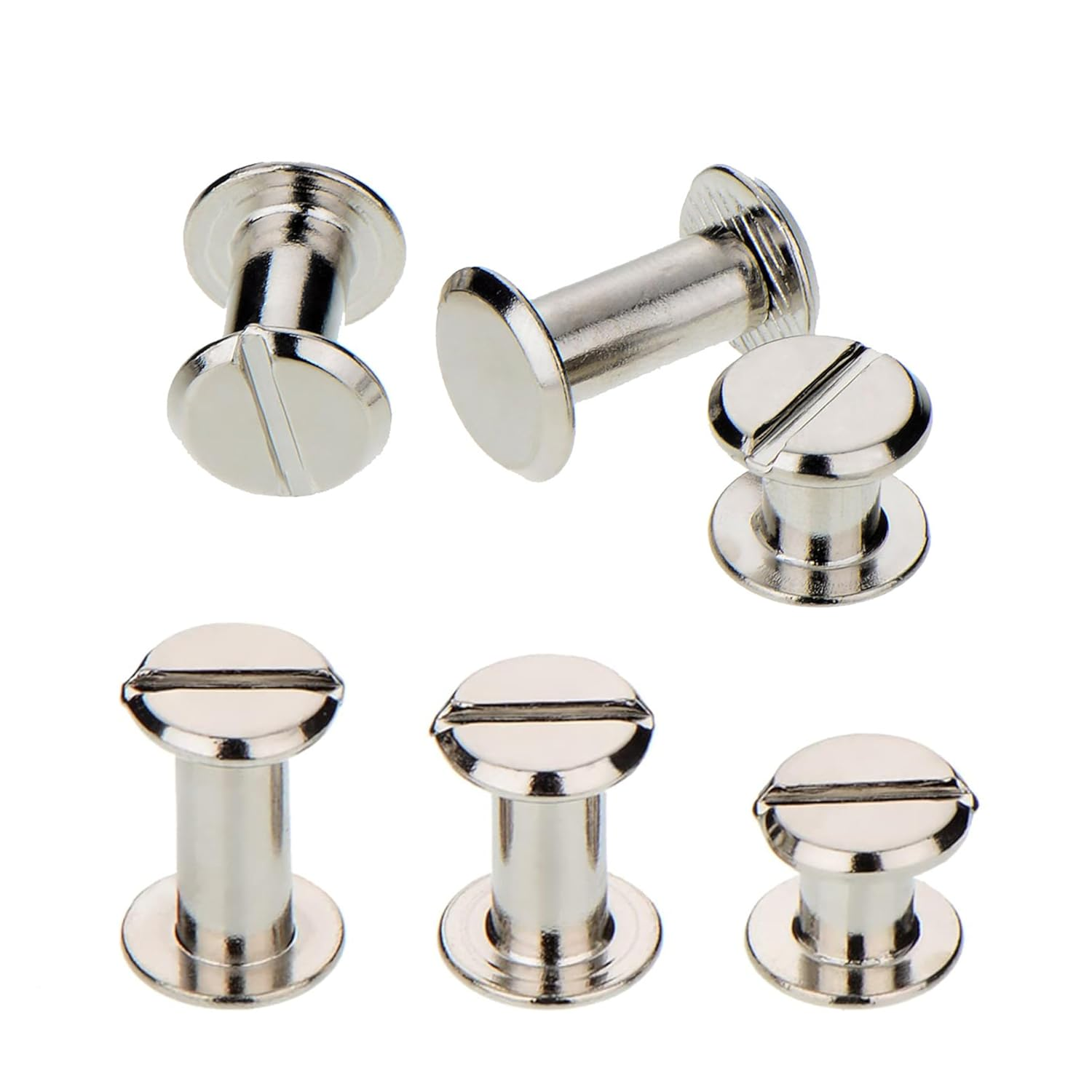 100 Set M4 Chicago Binding Post Screw Assorted Kit Metal Nail Rivet Chicago 