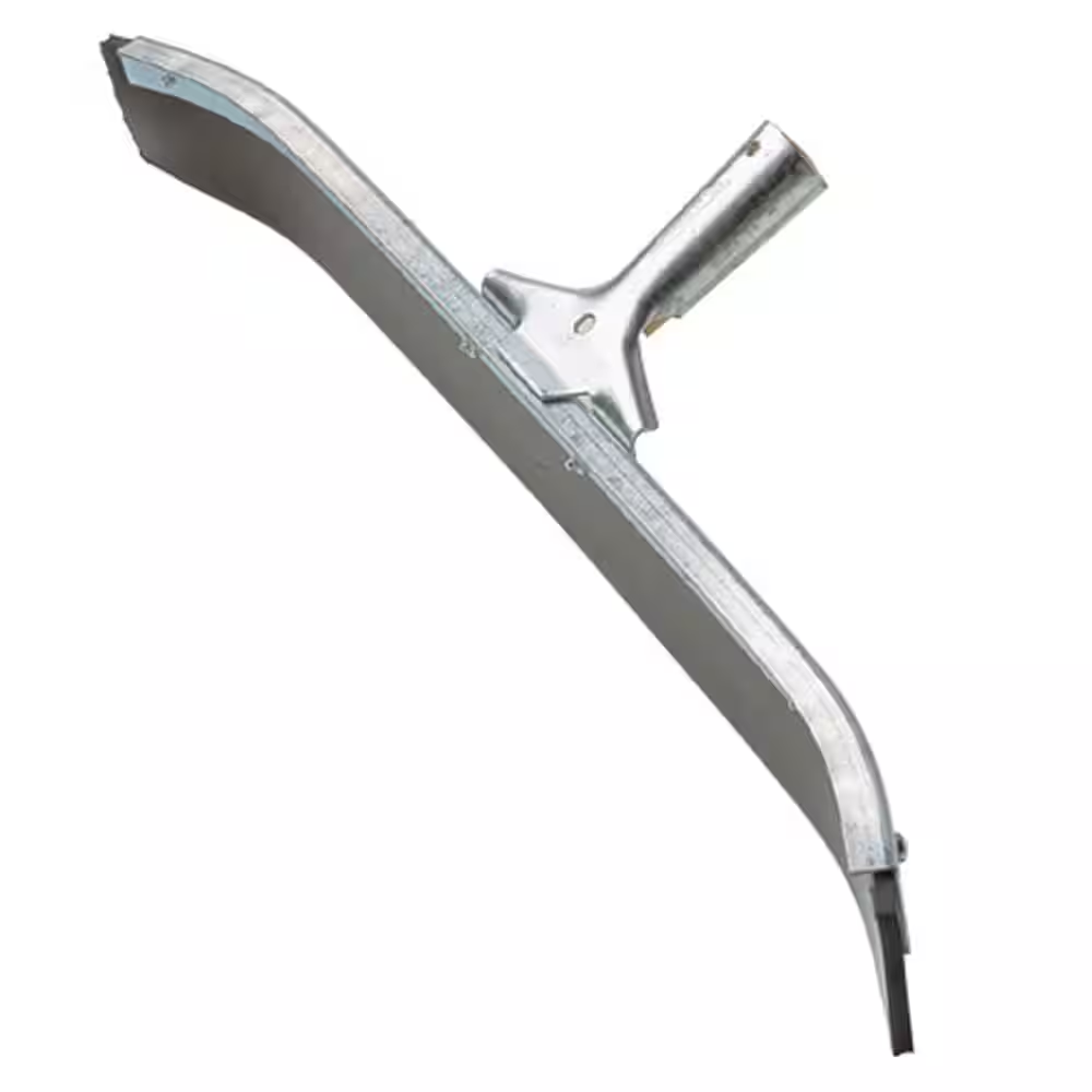 24 in Curved Industrial Duty Steel Floor Squeegee Garage Driveway Water Cleaning