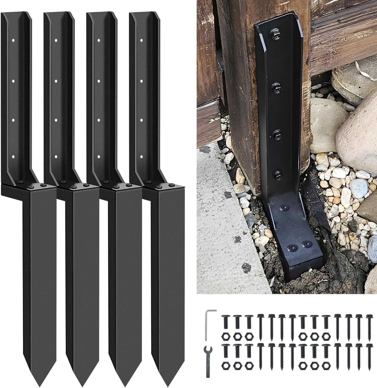 4 Pack Fence Post Repair Kit - 31.6