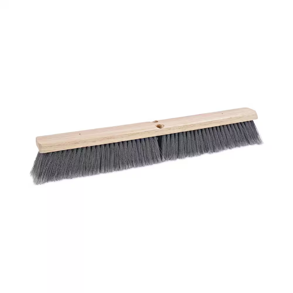24 In. Gray Flagged Polypropylene Push Floor Brush Head