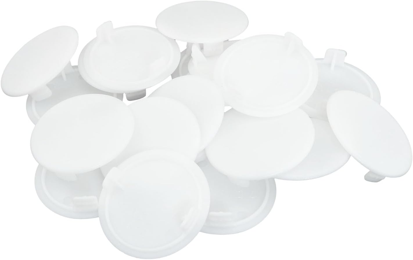 20PCS 35Mm Plastic Concealed Hinge Hole Cover Plug Cap White