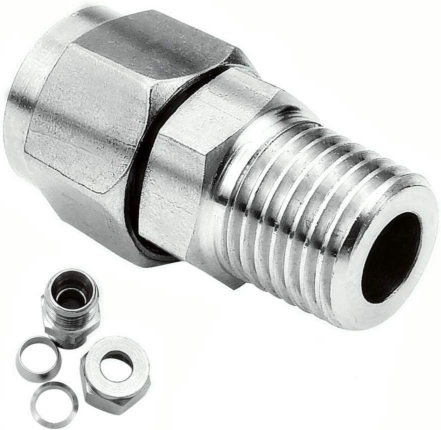 304 Stainless Steel Compression Fitting Ferrule, 1/4