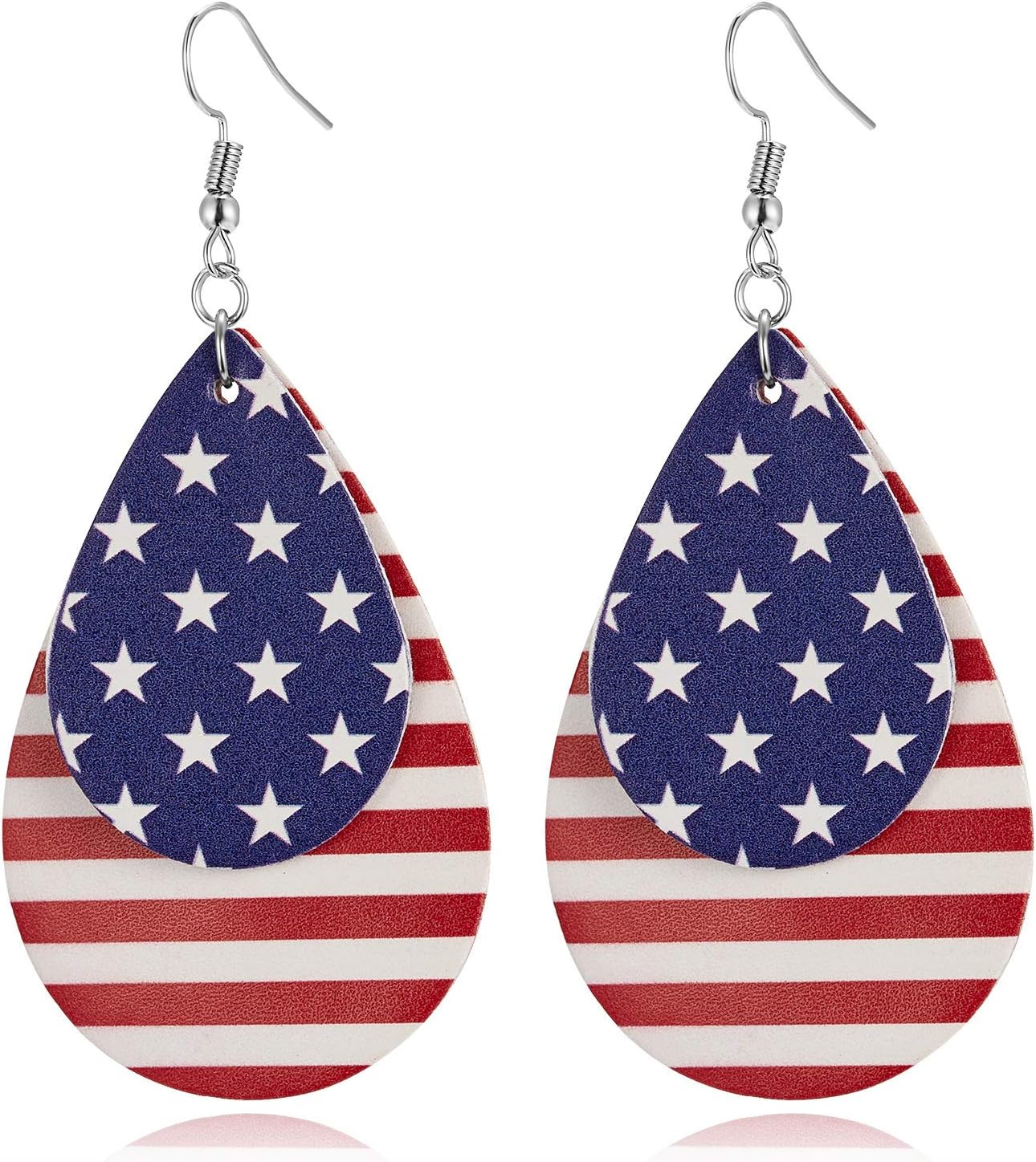 American Flag Teardrop Earrings 4th of July