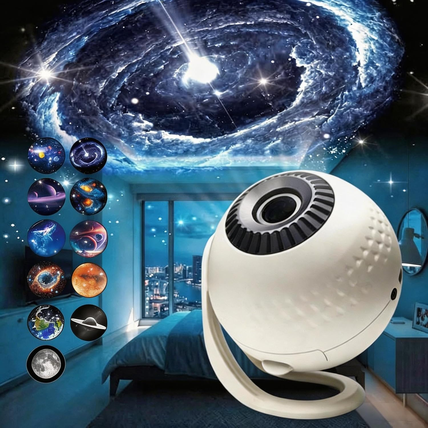 Galaxy Star Projector,5D Home Planetarium Night Light,With Remote Control