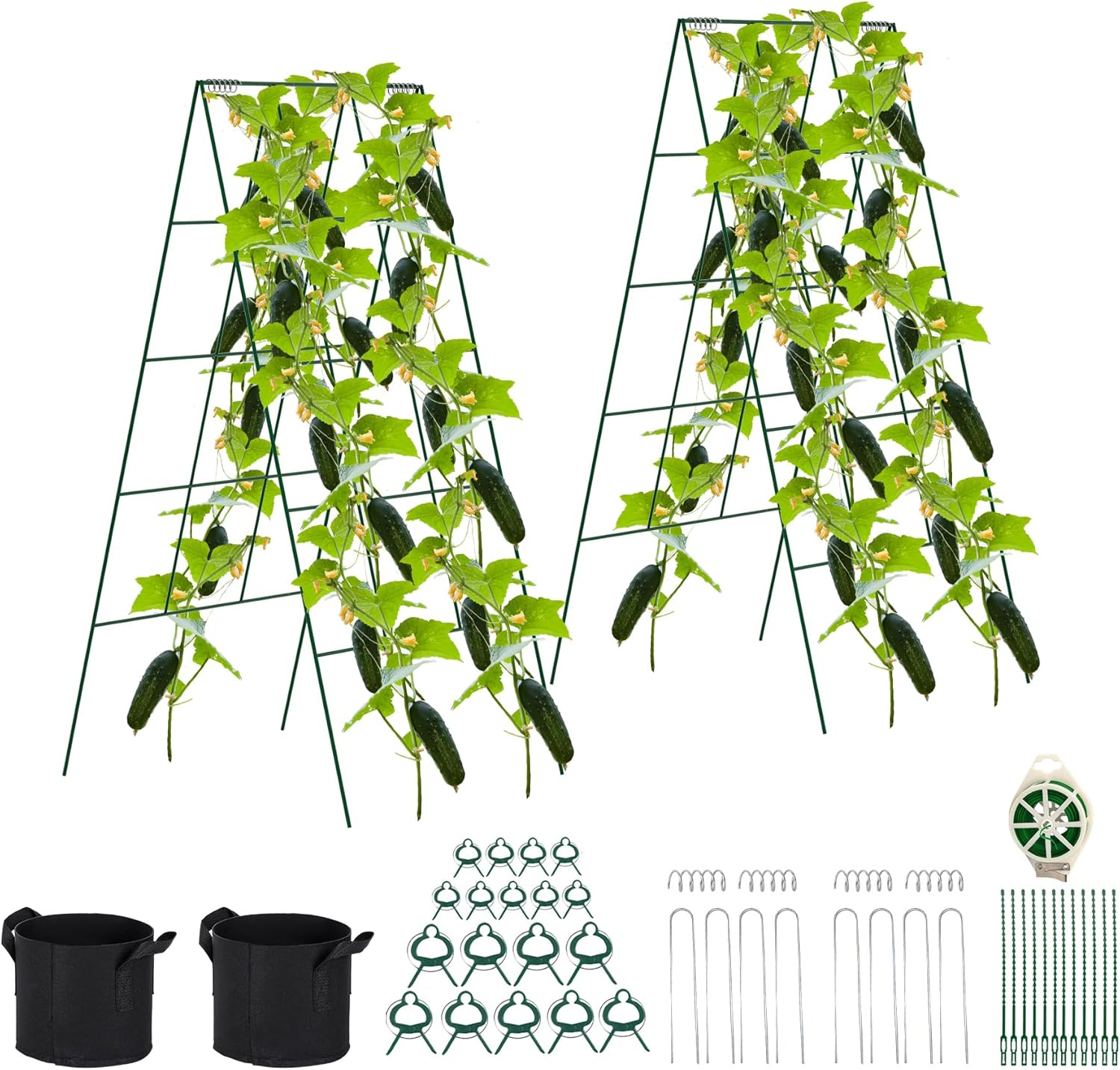Foldable Cucumber Trellis 2-Pack, 46