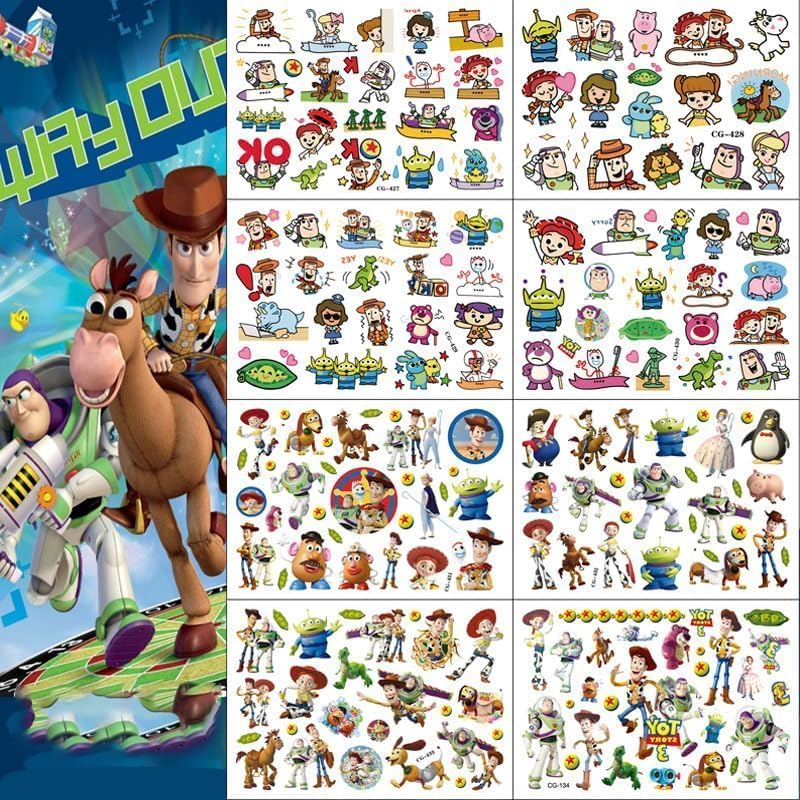 BUYUP 8 Sheets Temporary Tattoos Stickers, tattoos for kids,kids tattoos temp... - Picture 9 of 15