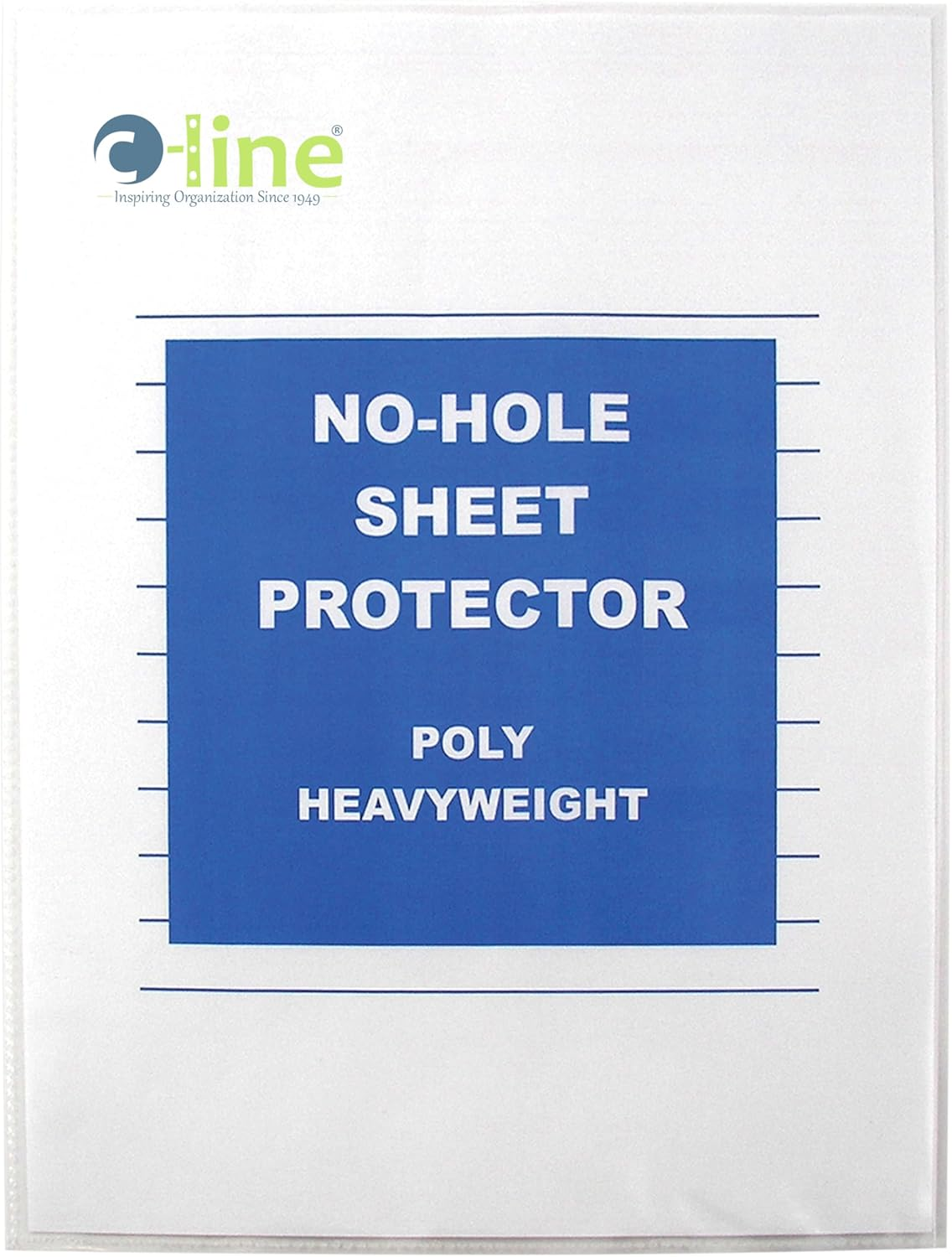 Top Loading Heavyweight Poly No-Hole Sheet Protectors, 8.5 X 11 Inches, 25 per Box (62907)
