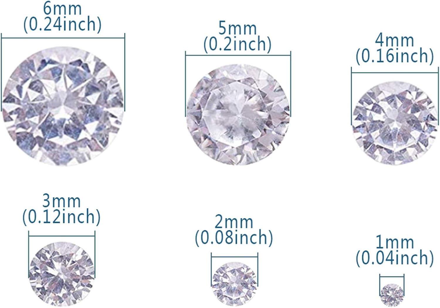 Clear Cubic Zirconia Stone Loose CZ Stone Faceted Cabochons Rhinestone Lace B... - Picture 3 of 15