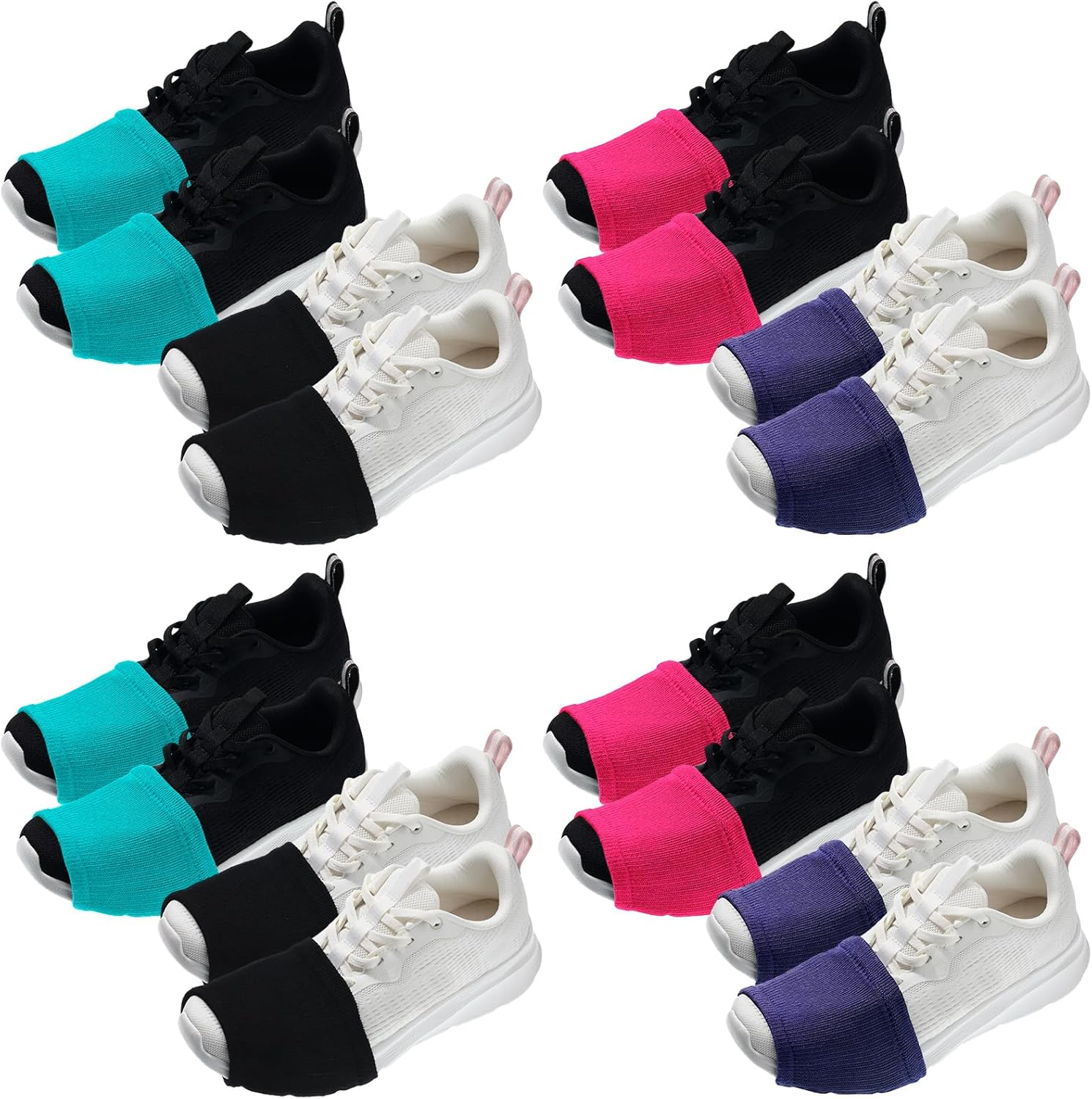Haysandy 8 Pairs Dance Shoe Covers over Shoes Socks for Dancer Women