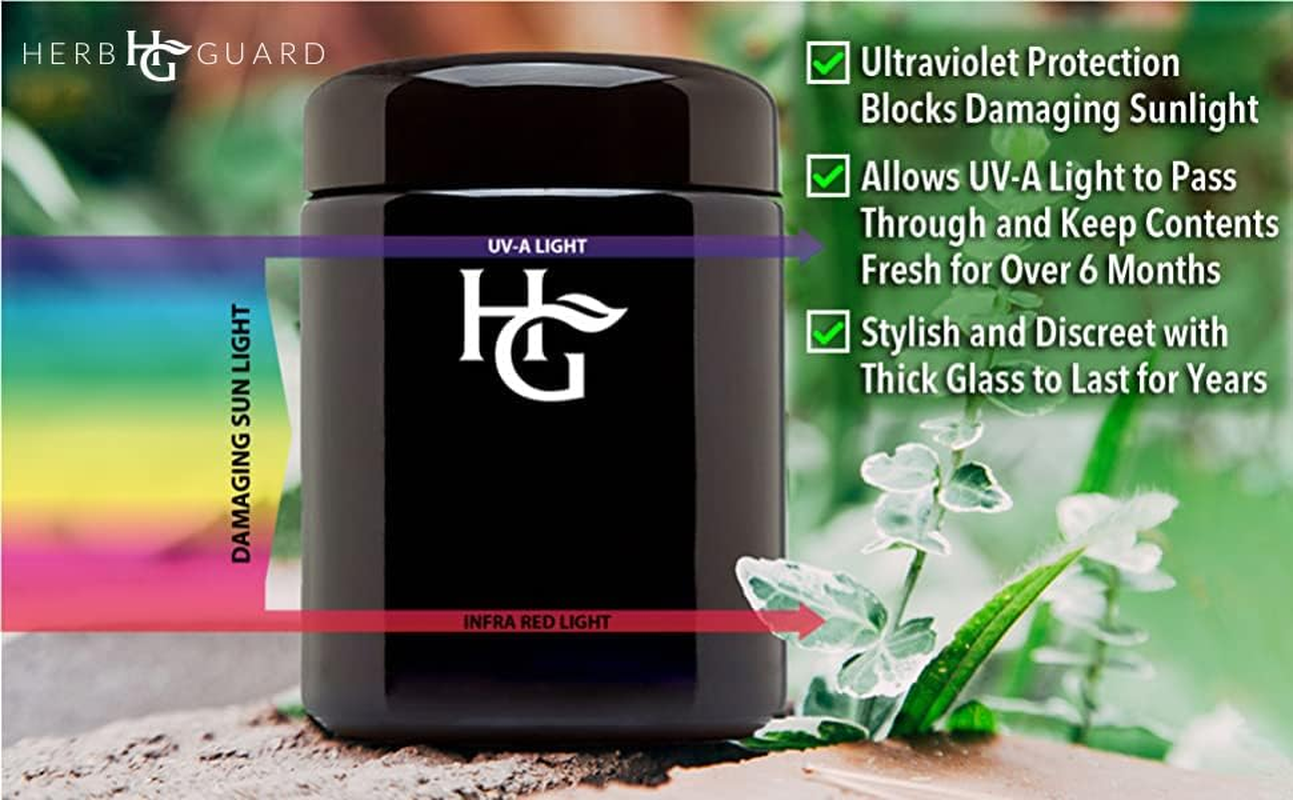 Herb Guard - Half Oz Smell Proof Jar and Airtight Container (250 ml) Comes wi... - Picture 7 of 14