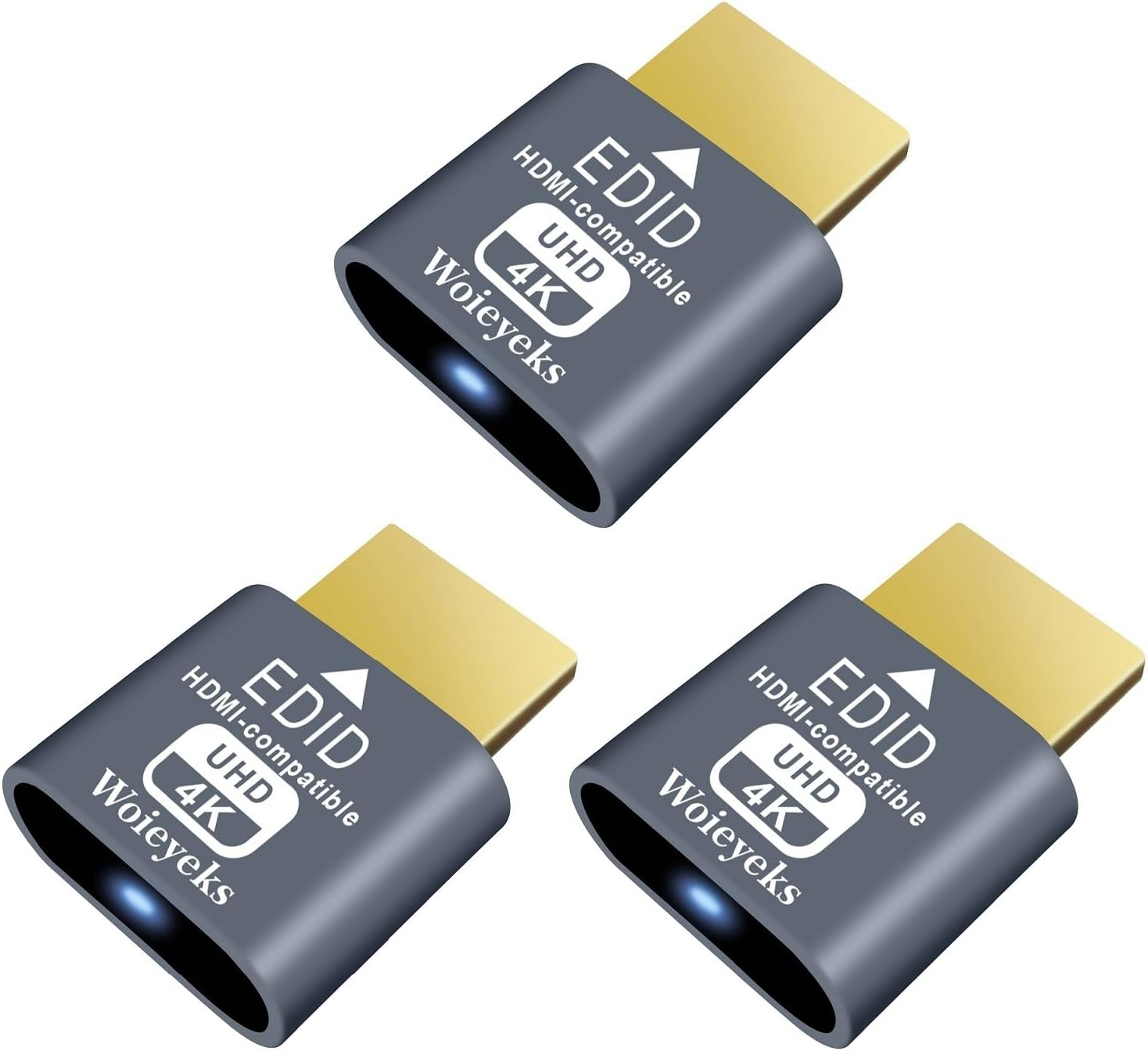 3 Pack HDMI Dummy Plug 4K Hdr,Virtual Monitor EDID Emulator, Headless Display Adapter,Supports up to 4K@60Hz,1080@120Hz