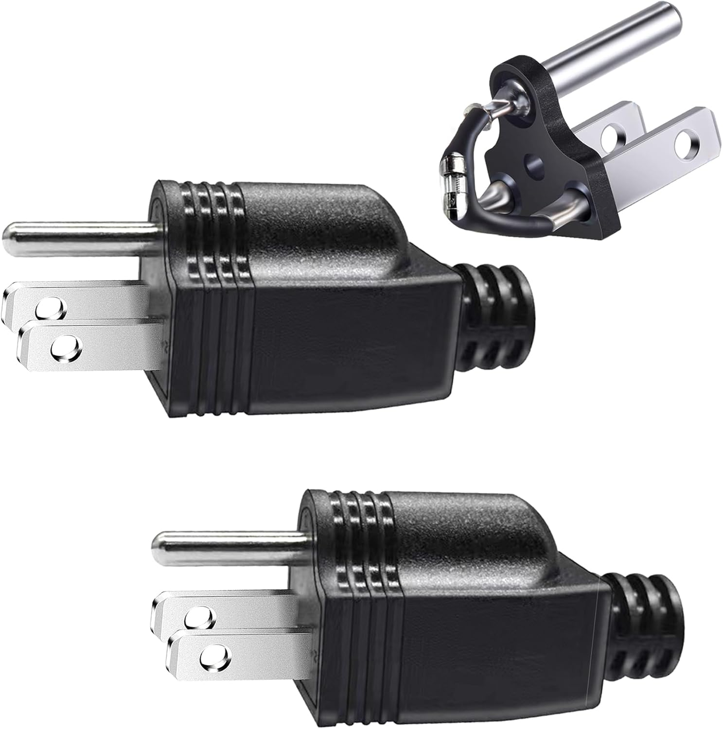 With Fuse Neutral Ground Bonding Plug for Portable Inverter Generator and Surge Guard Generator with Floating Neutral on RV, Motorhome, Camper for Open Ground Error (2 Pack)