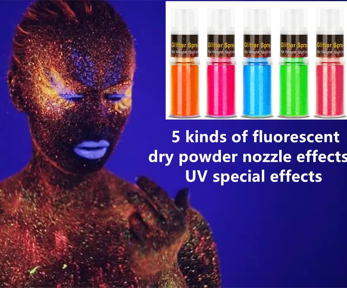 Go Ho Hair and Body Glitter Spray, Festival UV Glitter Effect Glitter Powder ... - Picture 6 of 13