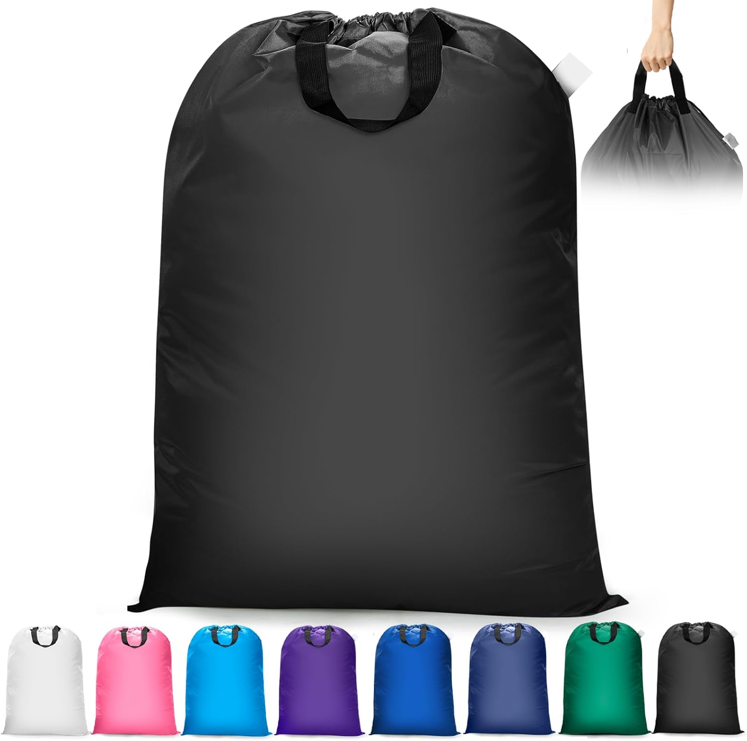 Extra Large Laundry Bag with Handles, Heavy Duty, Travel Laundry Bag for Dirty Clothes, 28