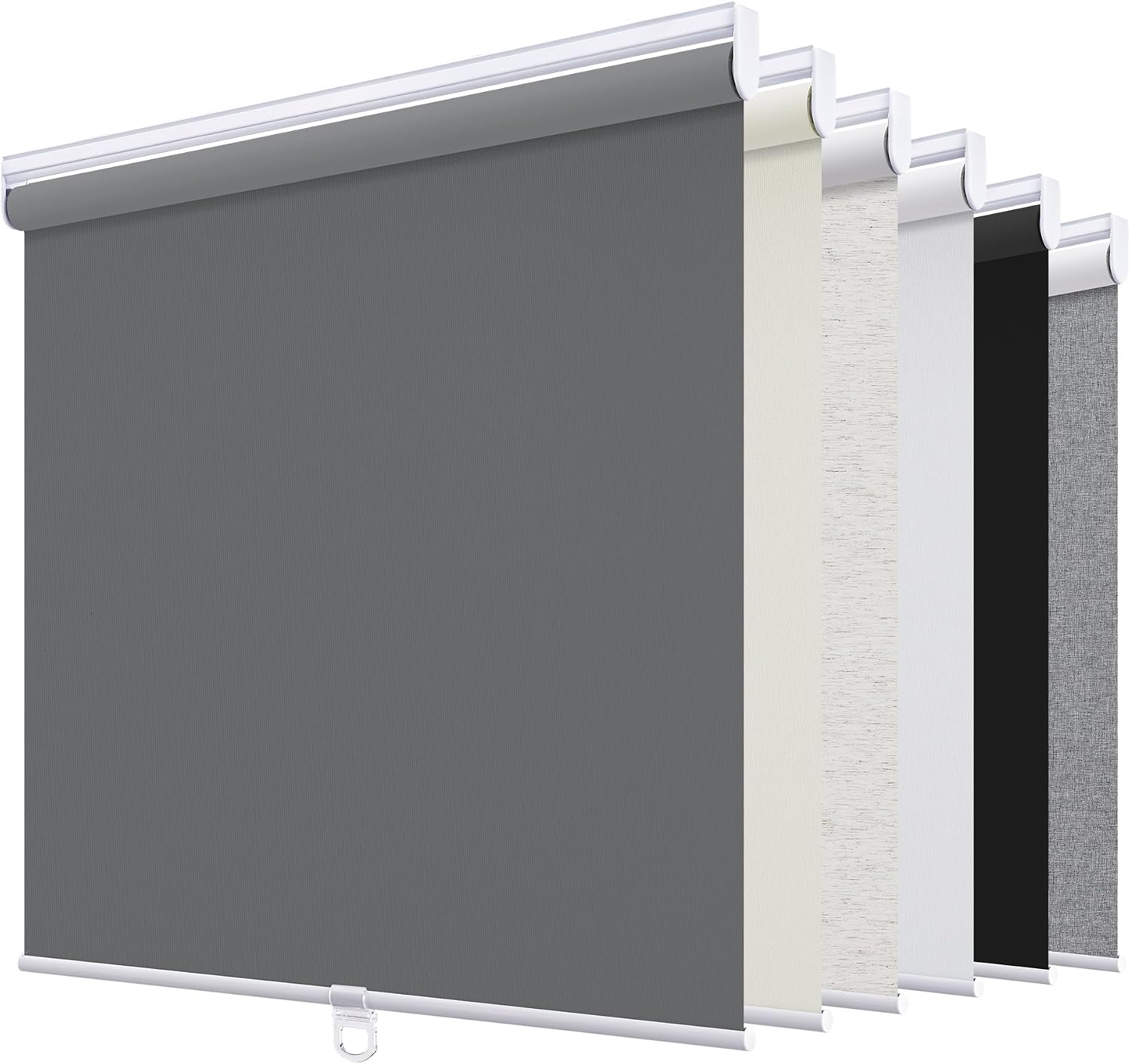 Blackout Roller Shades Blinds Cordless for Windows Pull down Room Darkening Door Blinds with Thermal Insulated Easy to Install for Living Room,Bedroom,Home,Office Bathroom Grey 23" W X 72" H