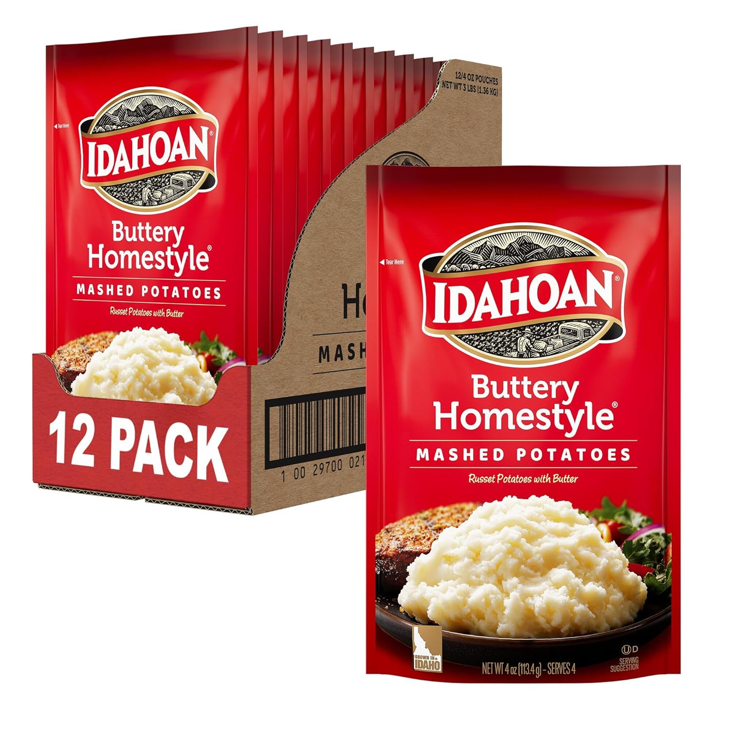 Buttery Homestyle Mashed Potatoes, 4 Oz (Pack of 12)