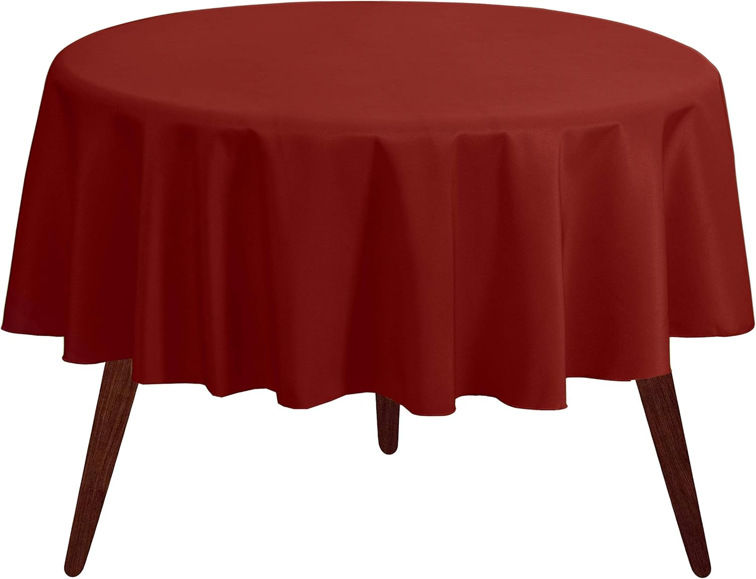 70-Inch Round Tablecloth Burnt Orange for 24-48 Inch Tables Heavy Duty Polyester