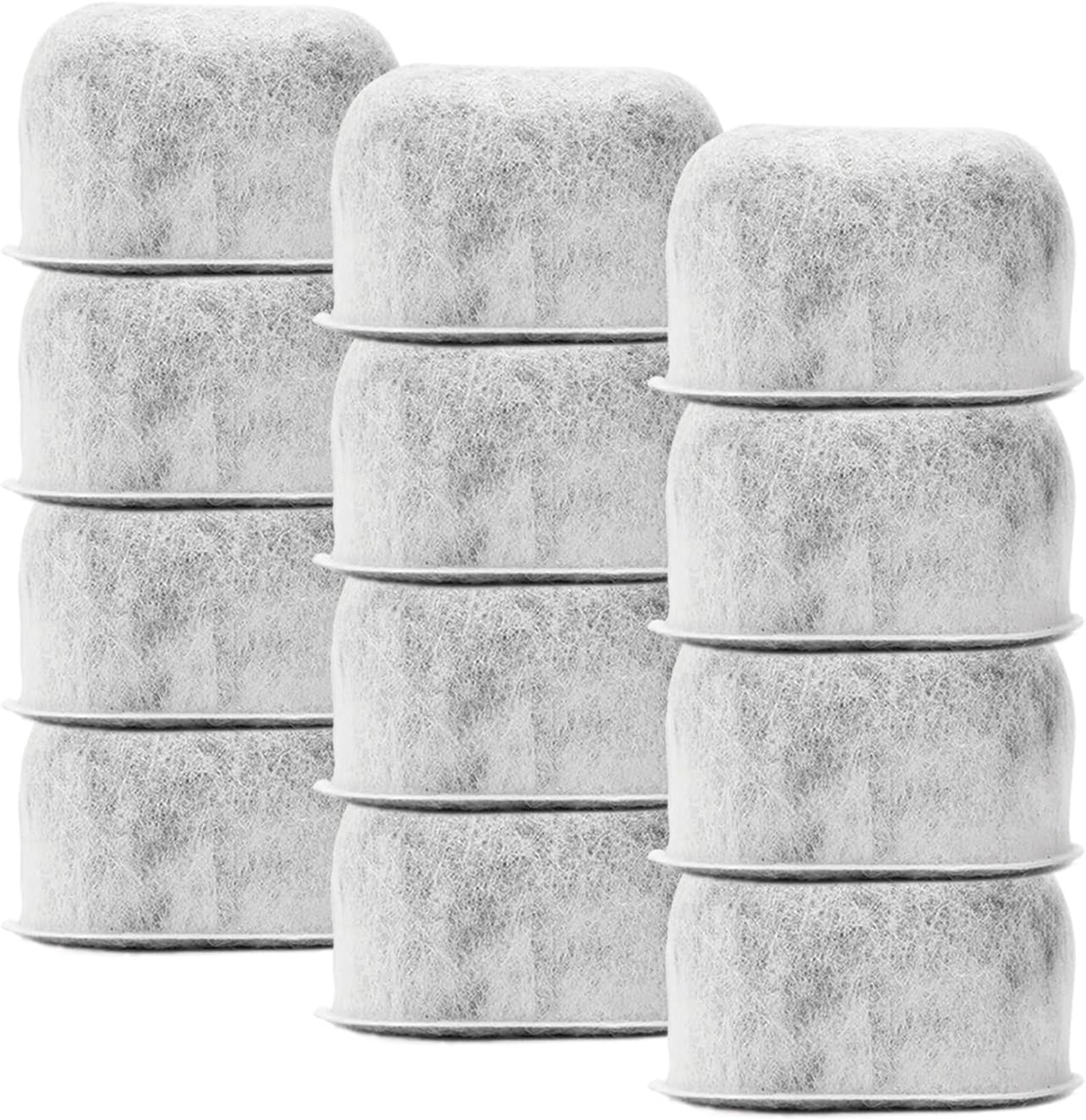 12-Pack Replacement Charcoal Water Filters for Braun Coffee Makers - Fits All Braun BrewSense Drip Series Coffee Machines
