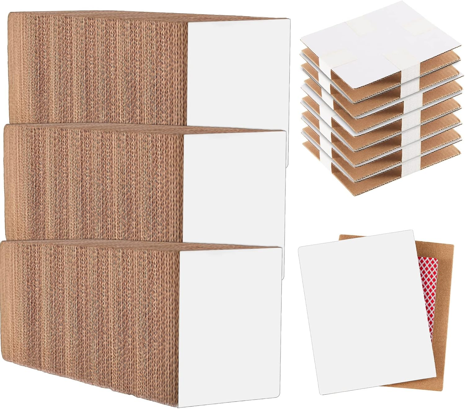 Lewtemi 300 Pcs Trading Card Shipping Protectors 4.5 X 3.5 Inches Trading Card Packaging Cardboard Mailing Protector