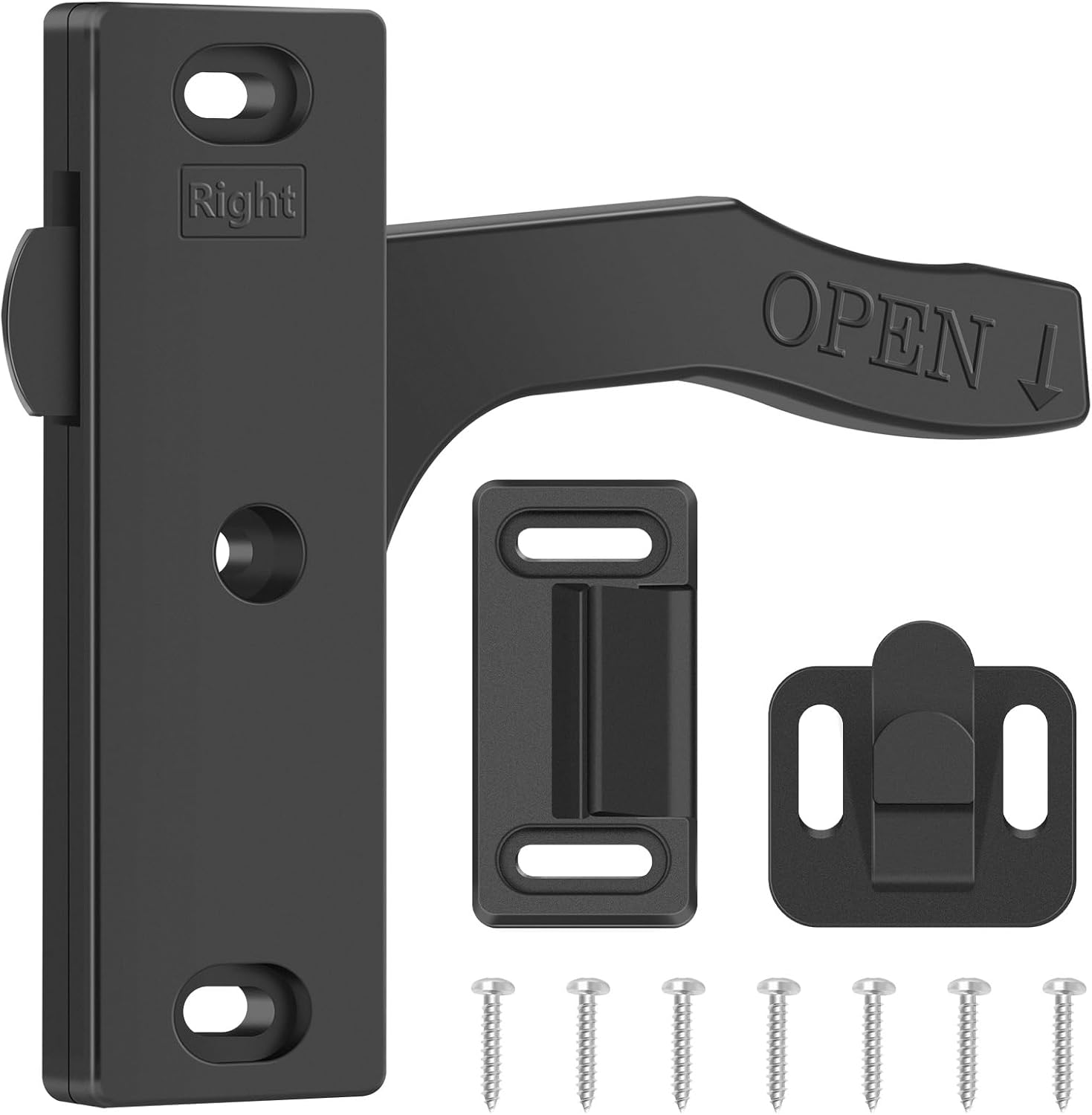 All Metal RV Screen Door Latch (Right Hand), Screen Door Handle Latch Replacement Kit for RV Camper, Motorhome, Travel Trailer