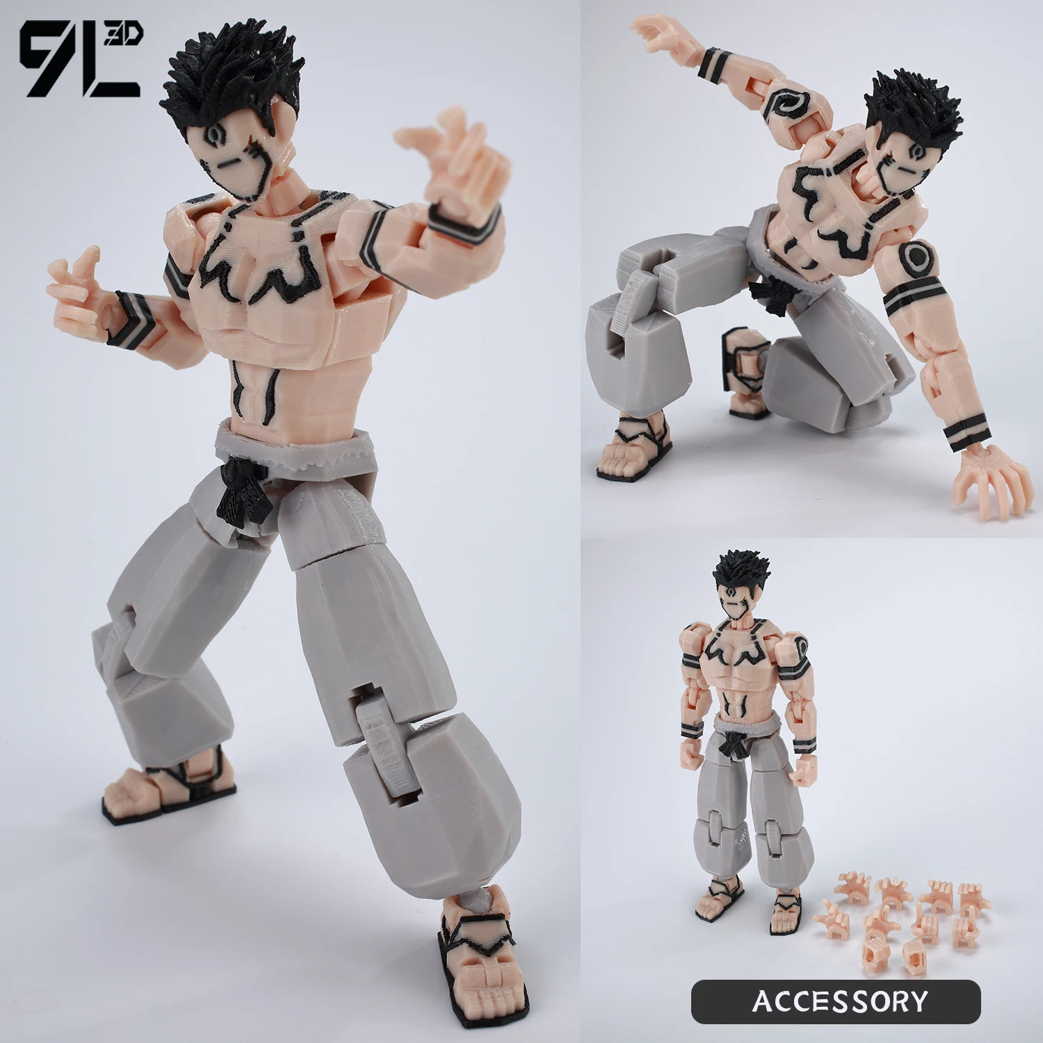 9L 3D Printed Anime Jujutsu Kaisen Sukuna Baoyi Sukuna Lucky13 Dummy 13 Movable