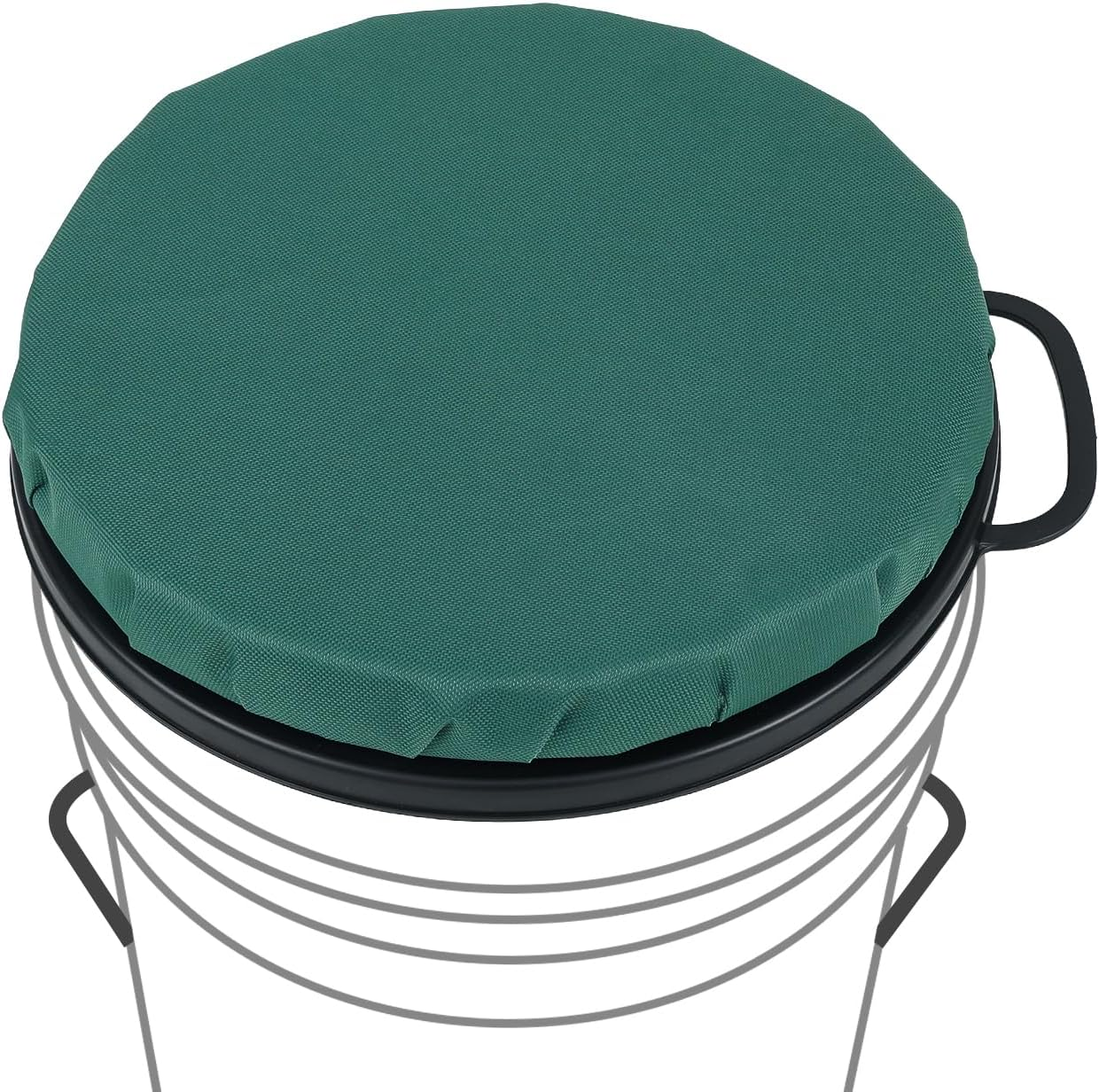 5 Gallon Bucket Seat, 360-Degree Swivel Seat Foam Cushion Bucket Seat Lid with Waterproof Cover for Dove Duck Hunting, Fishing, Baseball, Gardening and Camping