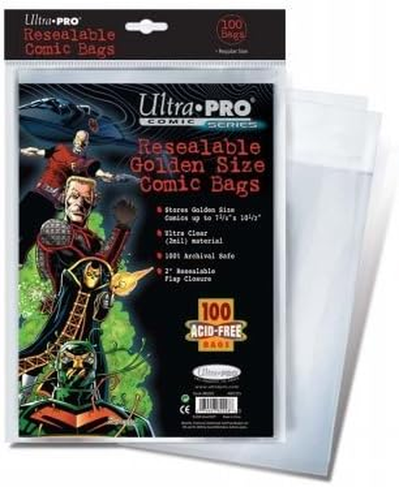 Resealable Comic Bags (Bag of 100) Golden Age Size
