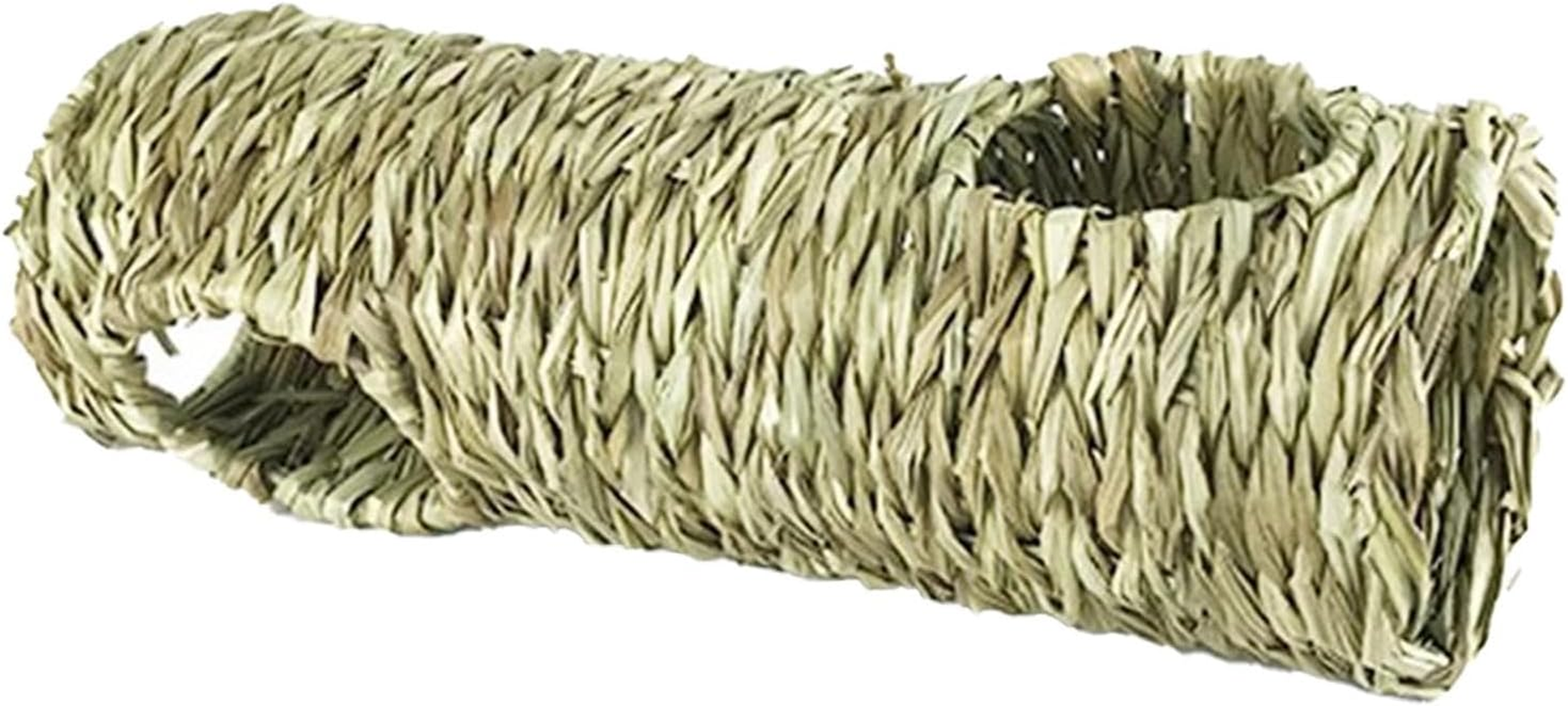 Generic Pet Grass Tunnel Toy Rabbit Tunnel Tube Hut Hay Bed Woven Grass House... - Picture 2 of 9