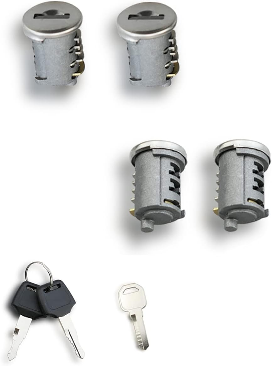 4 Pack Lock Cylinders,For Yakima Car Rack System Components Includes 4 Cylinders Cores, 2 Keys and 1 Control Key,Lockable Accessories for Yakima Bikes, Surfboards, Canoes,Kayaks,Ski,Snowboard Racks.