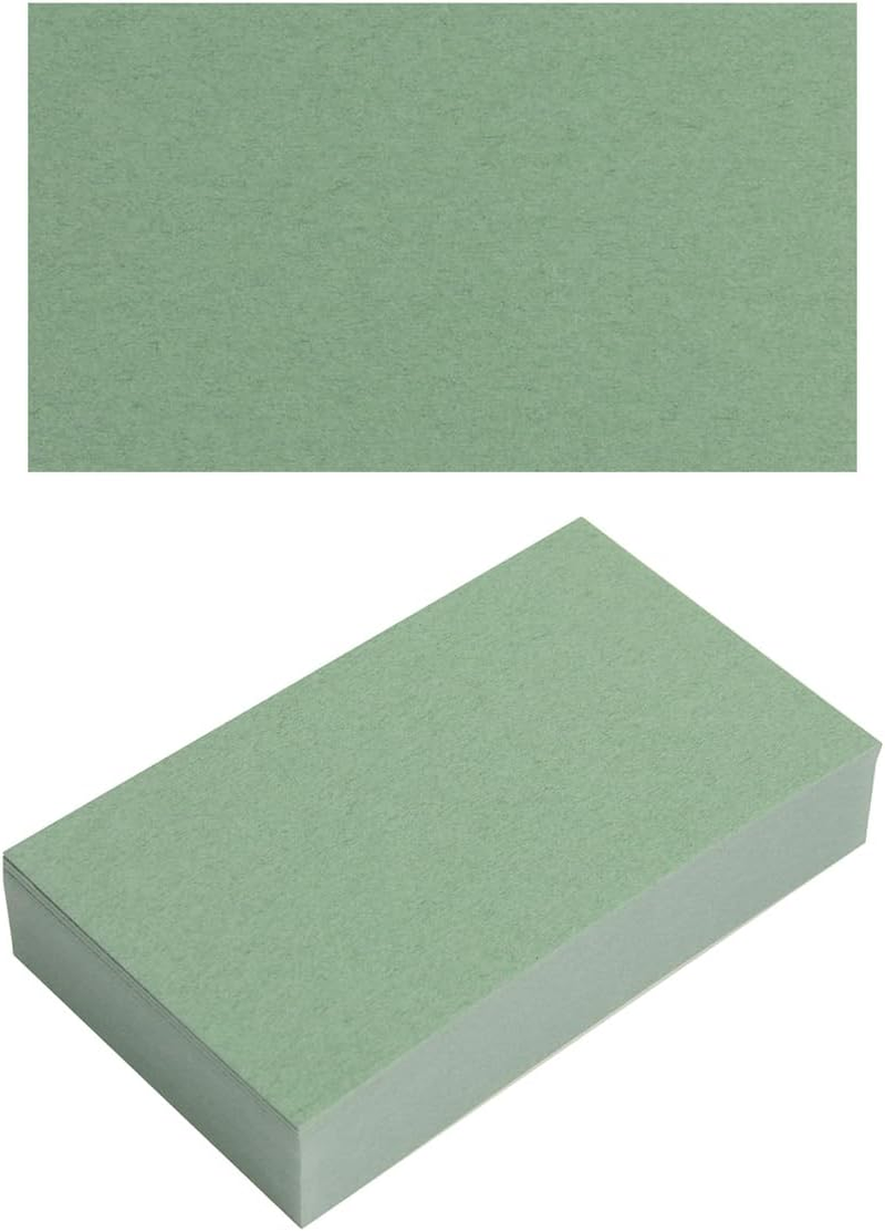 100 Pack Sage-Green Cardstock Blank Heavy Cards Stock 92LB Thick Paper for Invitations, Greeting Cards Making, Postcards, 2X3.5 Inches