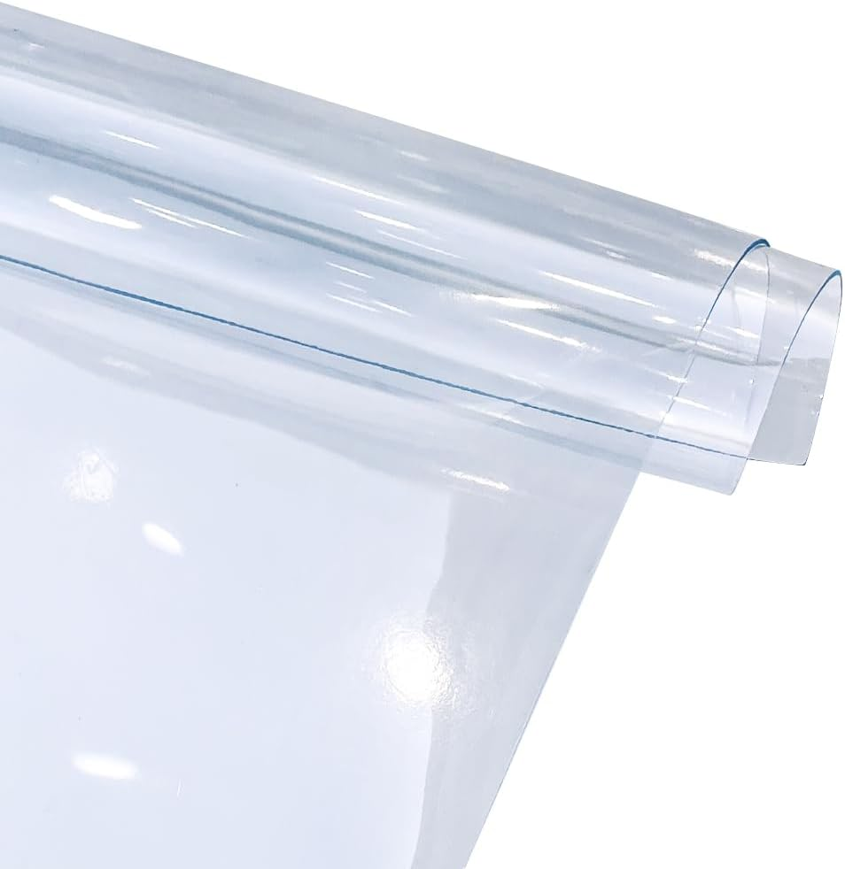 | Transparent Leather Vinyl, 30 Gauge Solid Color See-Through Waterproof Jelly F