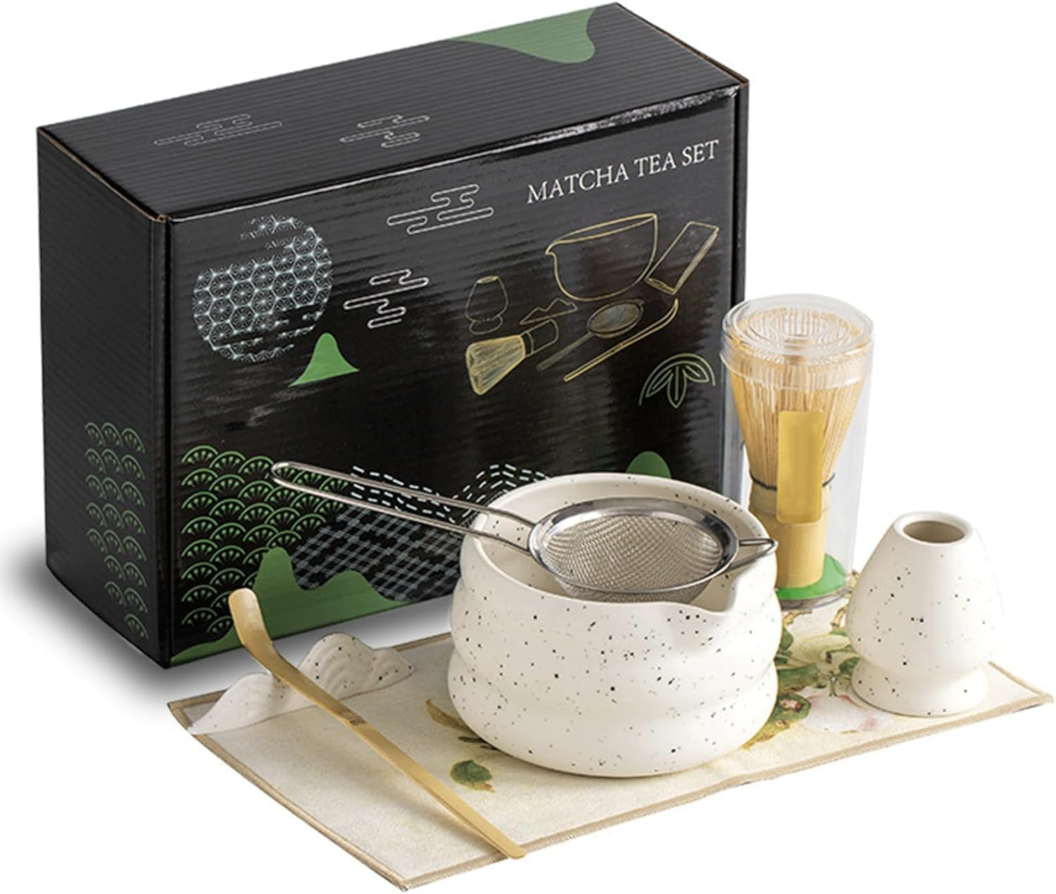Matcha Whisk Set, Ceramic Matcha Set Includes Matcha Bowl, Matcha Whisk and H... - Picture 2 of 14