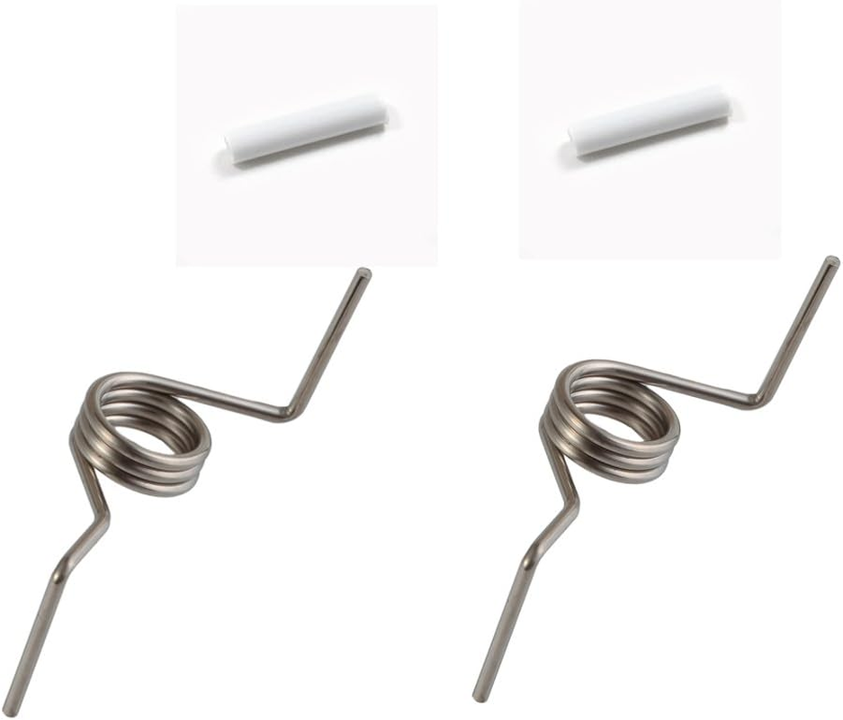 4 Pcs Refrigerator French Door Spring Replacement for GE WR02X12650 and White