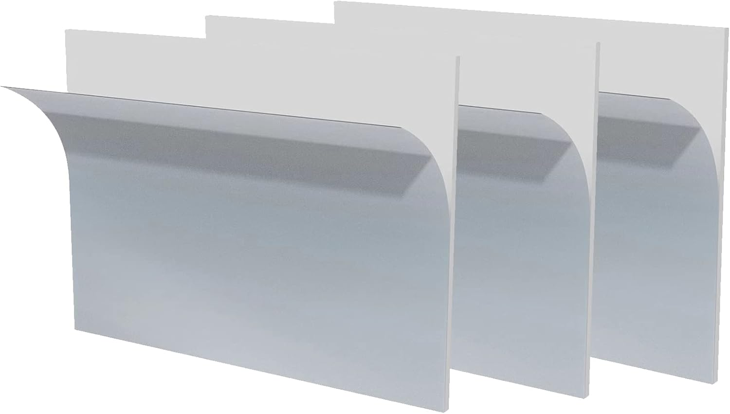3 Pcs Replacement Shelf for IKEA Detolf, Acrylic Rectangle Extra Shelves Accessories Compatible with IKEA Detolf Glass Cabinet,11