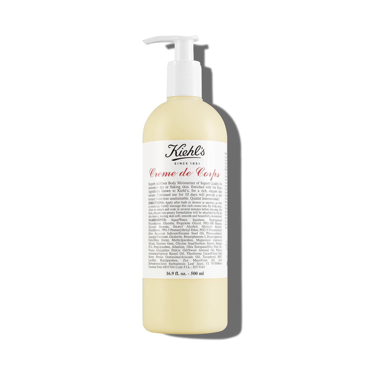 Kiehl'S Creme De Corps, Rich, Luscious Body Lotion, with Cocoa Butter and Shea Butter for Fast Absorbing Hydration, Skin Feels Soft and Smooth, Suitable for All Skin Types