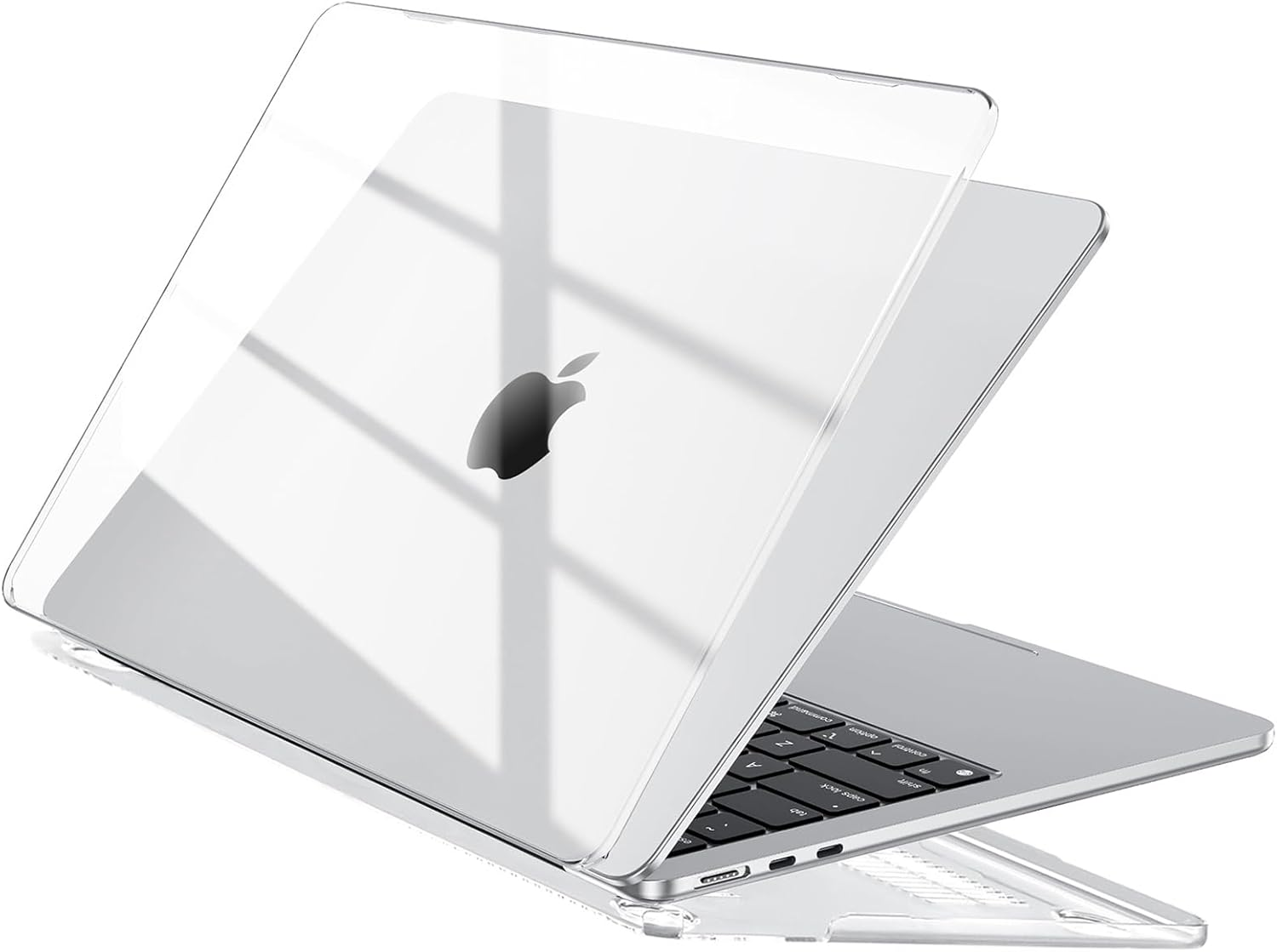Compatible with Macbook Air 13 Inch Case M5 M4 M3 M2 2026 2025-2022 Mac Air 13.6" Transparent Hard Shell for Model A3449 A3240 A3113 A2681 (Touch ID), Plastic Cover Smooth Skin - Crystal Clear